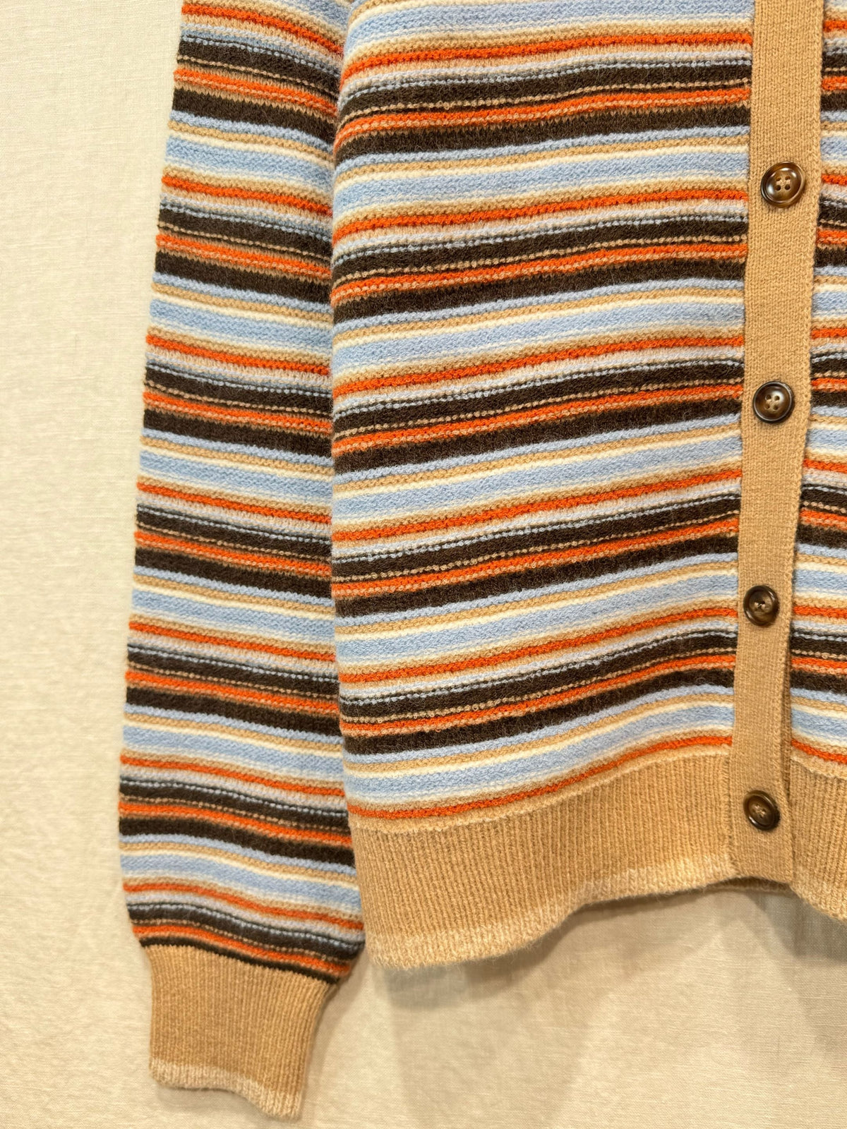 Blue striped cardigan
