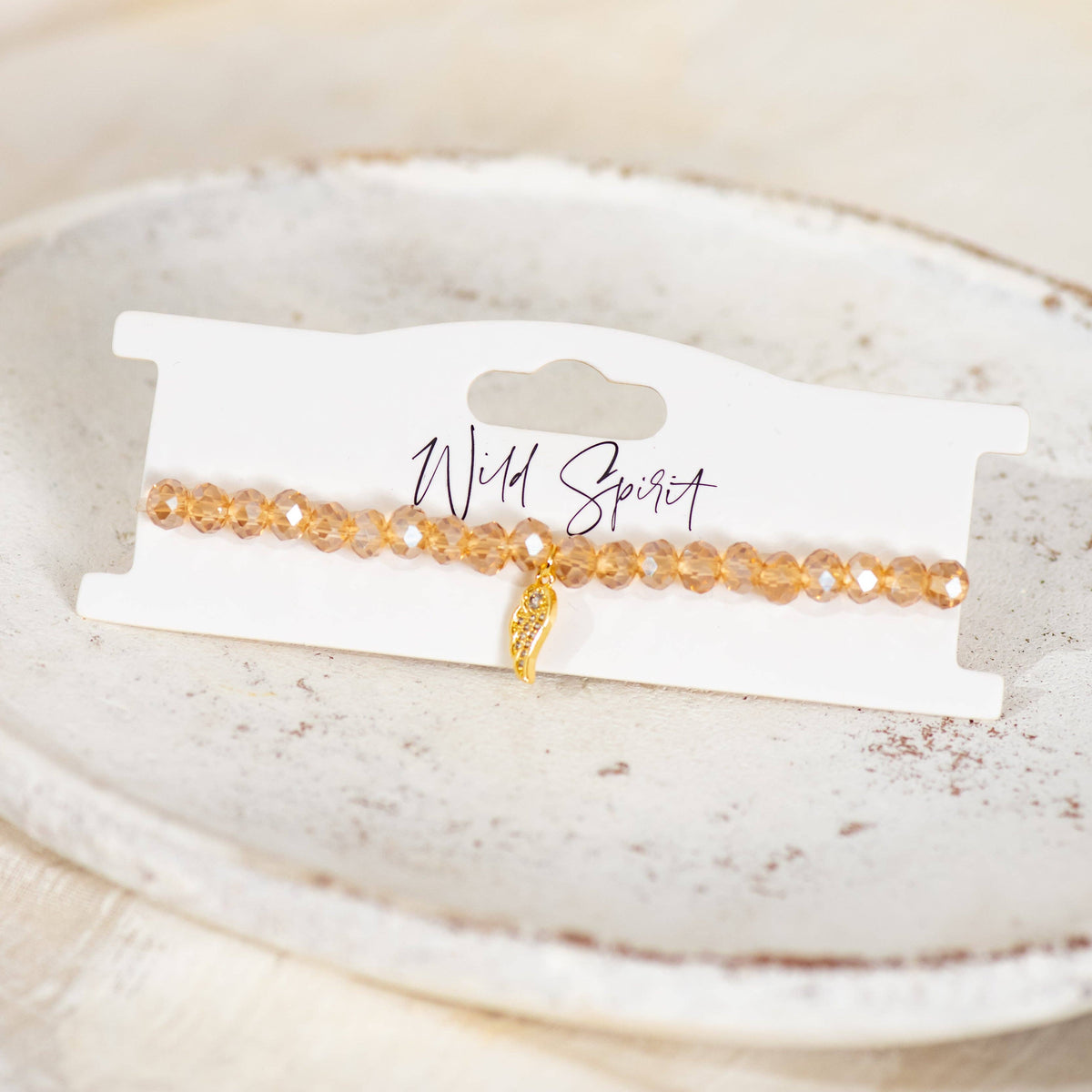 Gold Wing Twilight Charm Bracelet