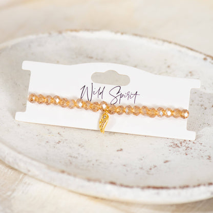 Gold Wing Twilight Charm Bracelet