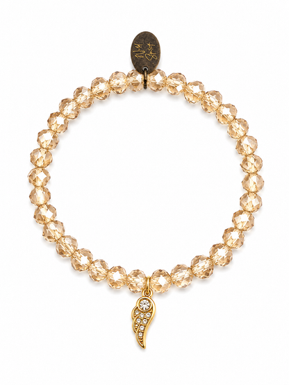 Gold Wing Twilight Charm Bracelet