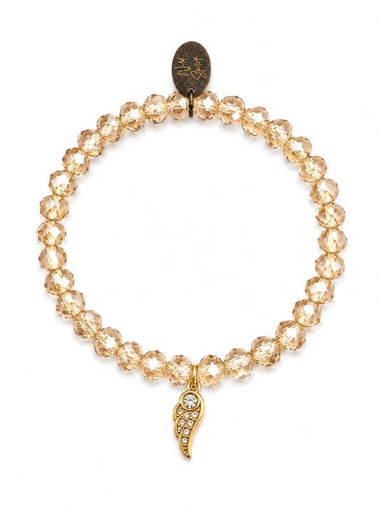 Gold Wing Twilight Charm Bracelet