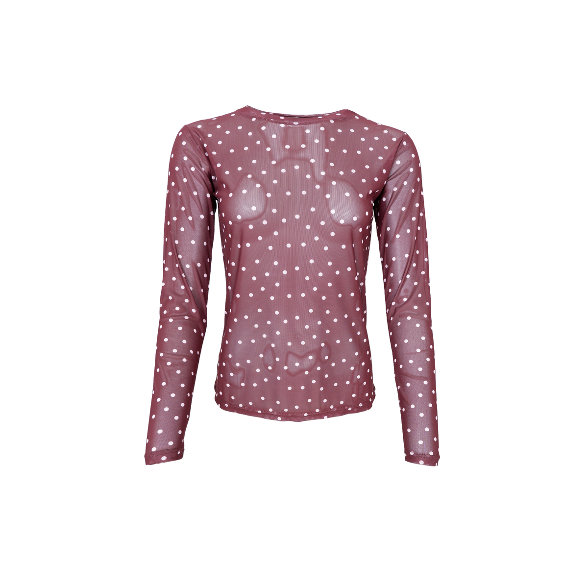 BCAnnie mesh dot blouse plum