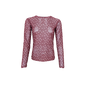 BCAnnie mesh dot blouse plum