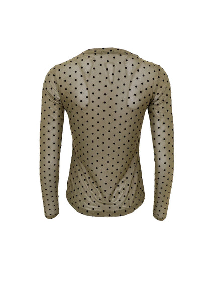 BC Jennie dotted mesh blouse