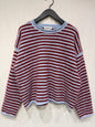 Striped Sweater in Burgundy / Blue