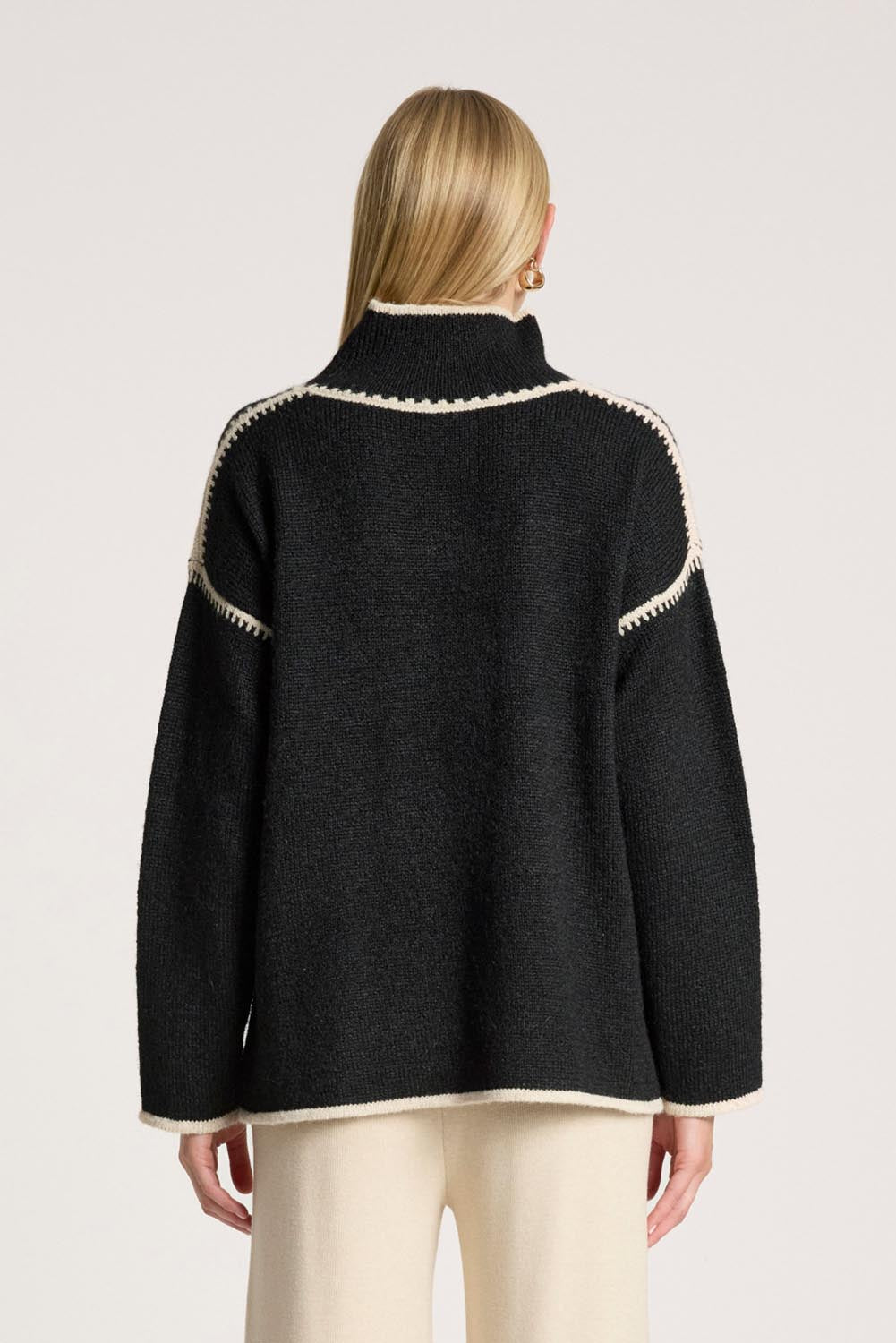 Pull Orin noir/dune Eb & Ive