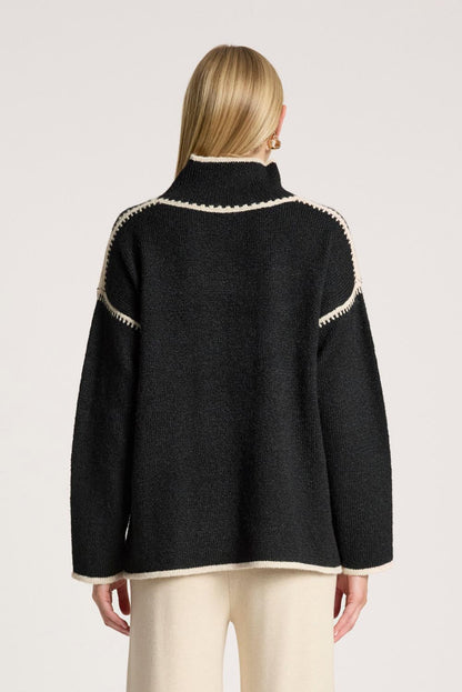 Pull Orin noir/dune Eb & Ive