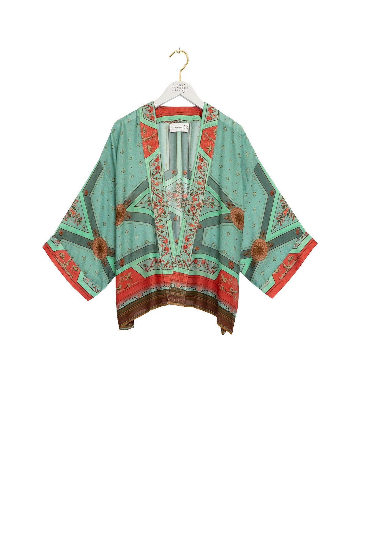 Kimono Aqua Fleur de Lys