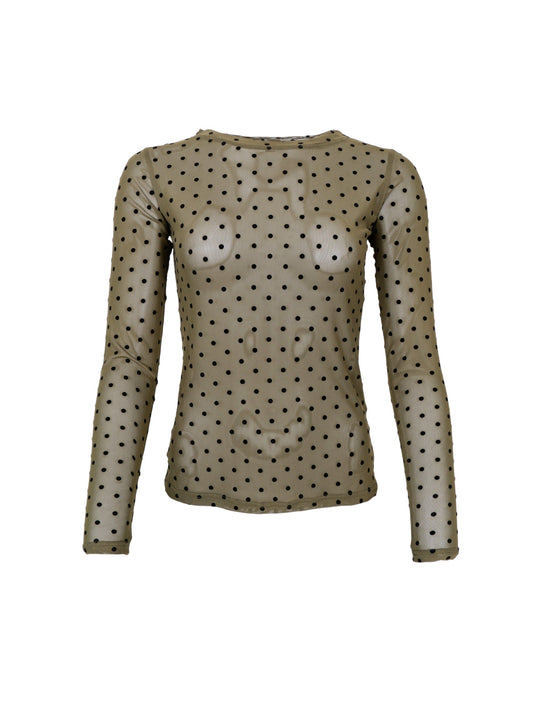 BC Jennie dotted mesh blouse