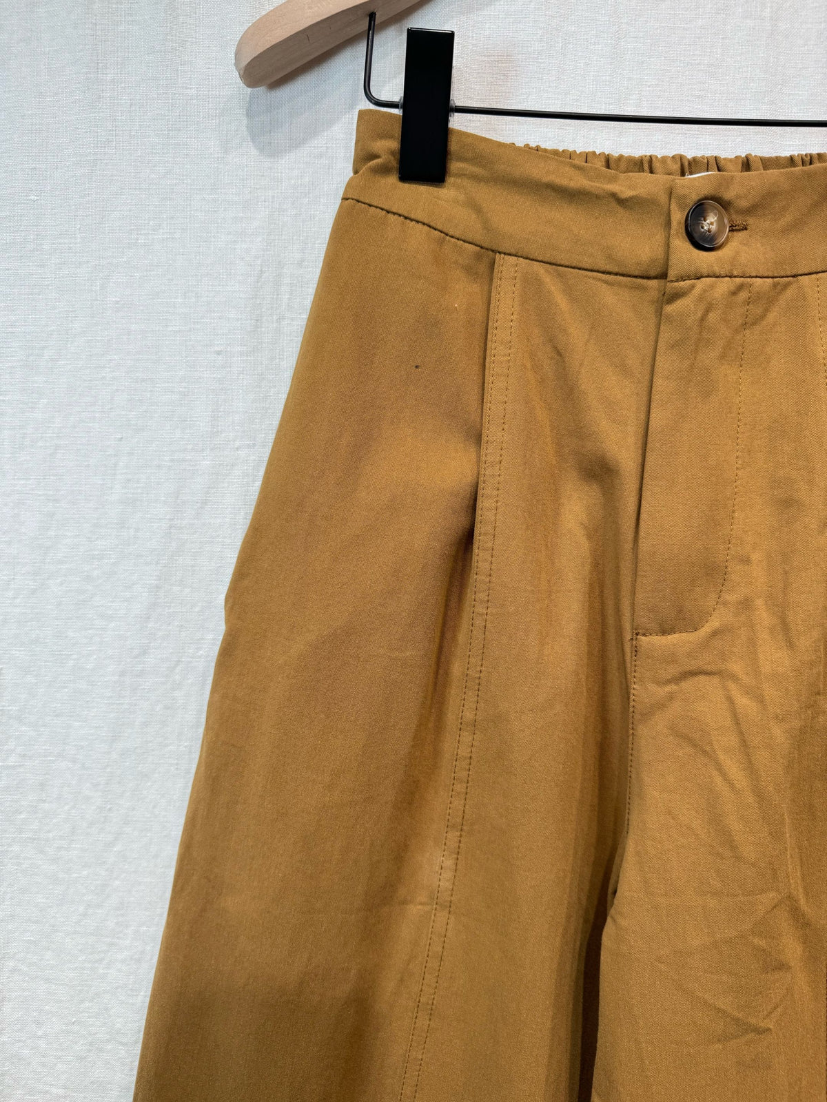 Pantalon large camel