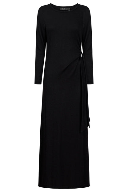Aria side tie maxi dress Eb & Ive in black