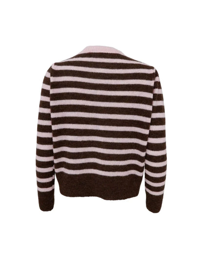 BCDELL puff cardigan - Brown/Pink