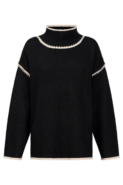 Pull Orin noir/dune Eb & Ive