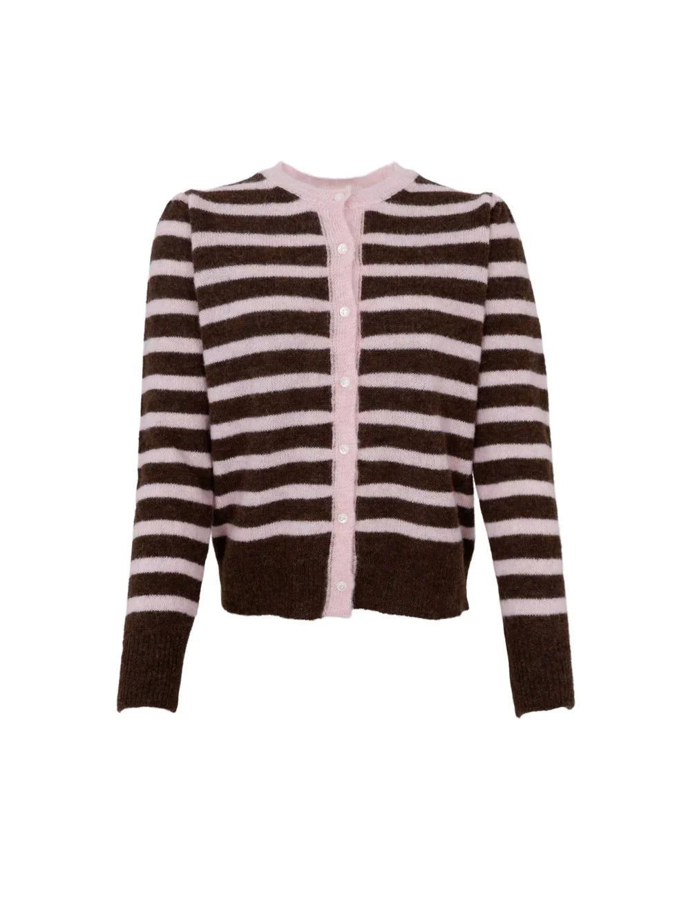 BCDELL puff cardigan - Brown/Pink