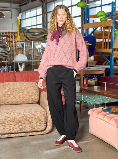 Pull Argyle BCjboerk rose chaud