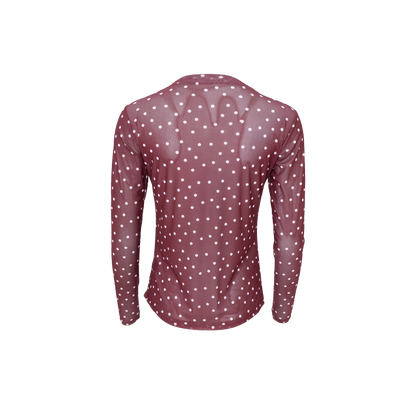 BCAnnie mesh dot blouse plum