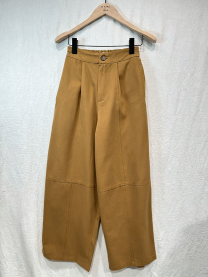 Pantalon large camel