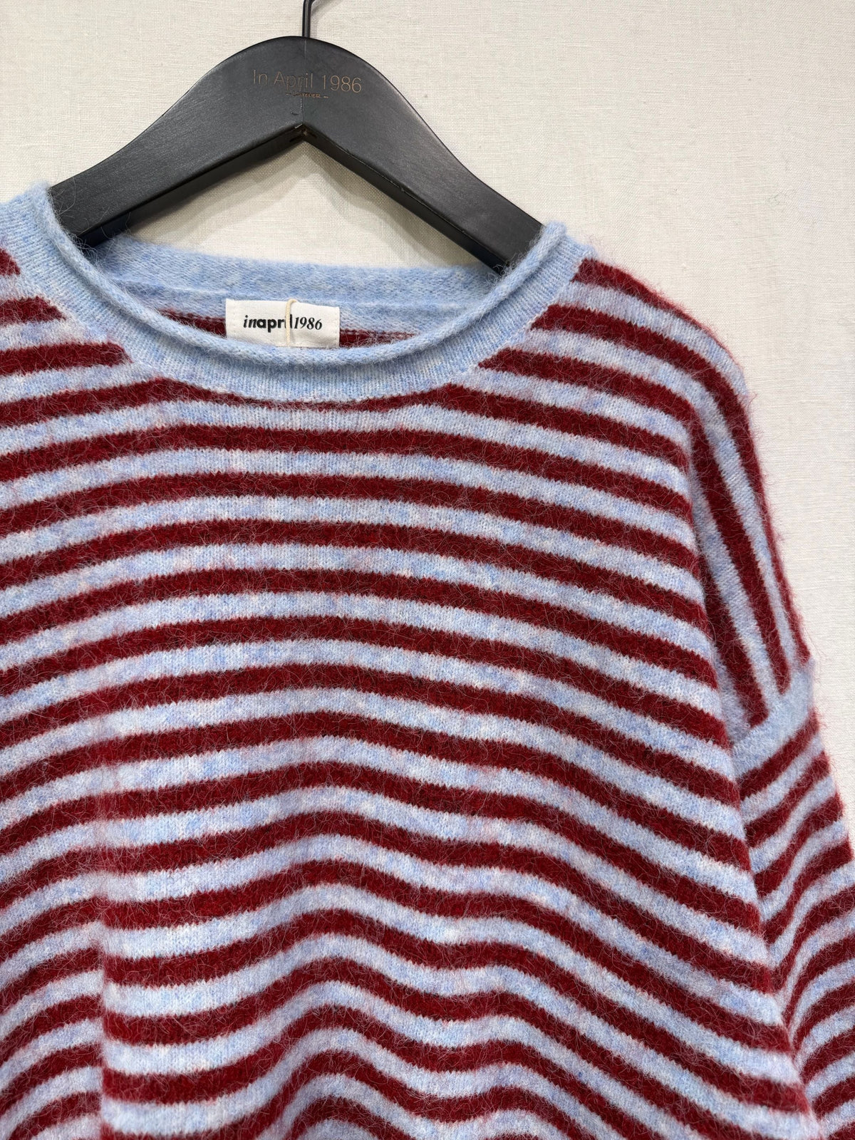 Striped Sweater in Burgundy / Blue