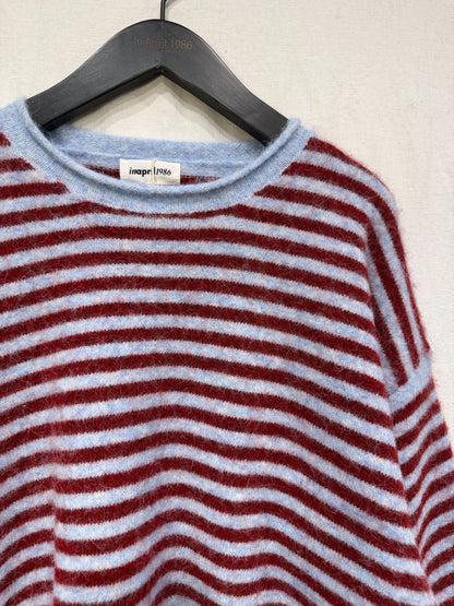 Striped Sweater in Burgundy / Blue