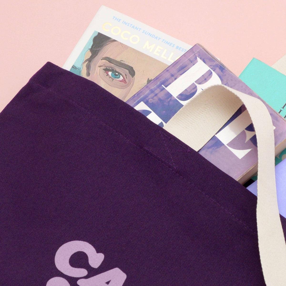 Impossible. D'arrêter. D'acheter. Des livres. - Sac fourre-tout en toile Plum