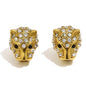 Boucles d'oreilles en cristal Guépard féroce