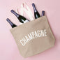 Champagne - Sac fourre-tout en toile couleur pierre
